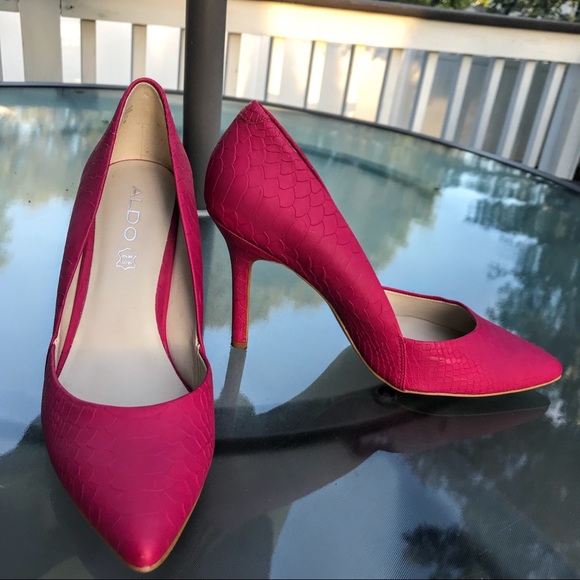 Aldo Shoes - ! HP !💋Aldo pink snake print leather stilettos 10